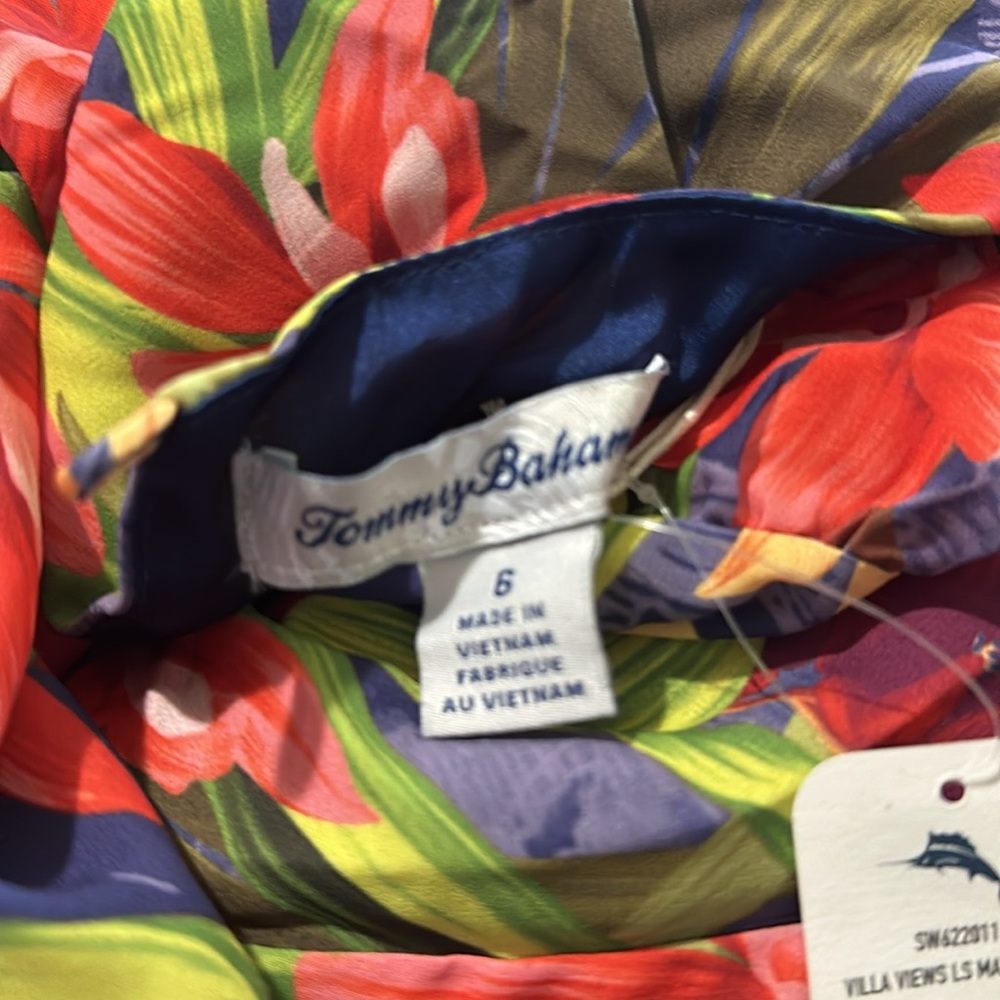Tommy Bahama || NWT || Villa Views Long Sleeve Maxi Dress - Picture 7 of 9